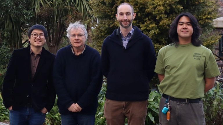 Dr Jack Scott (second from right) with other members of the research team