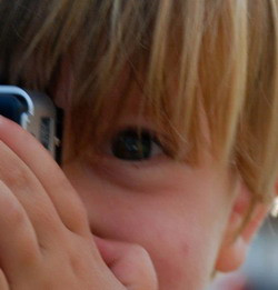 Photograph of a small boy's eye